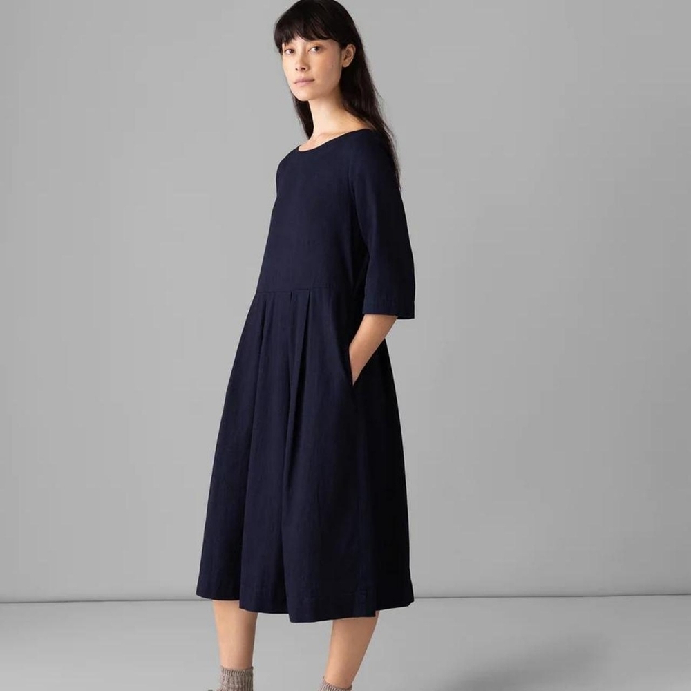 Toast Franca Indigo Twill Dress, L